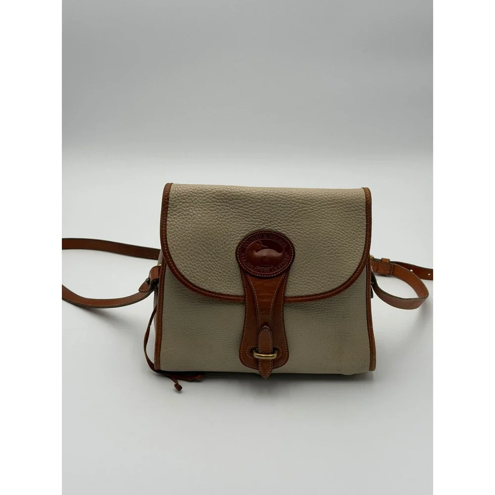DOONEY & BOURKE Vintage Cavalry Trooper Crossbody Taupe All Weather Leather